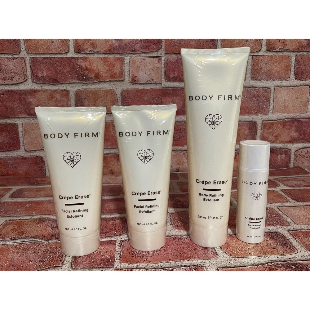 Crepe Erase Body Firm 4 Piece Facial Refining Exfoliant Body Repair Treatment